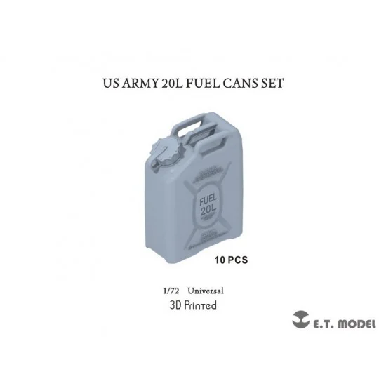 ET Model P72-002 1/72 US Army 20L Fuel Cans Set (3D Printed)