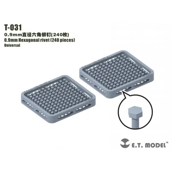ET Model T-031 0.9mm Hexagonal Rivet (240pcs)