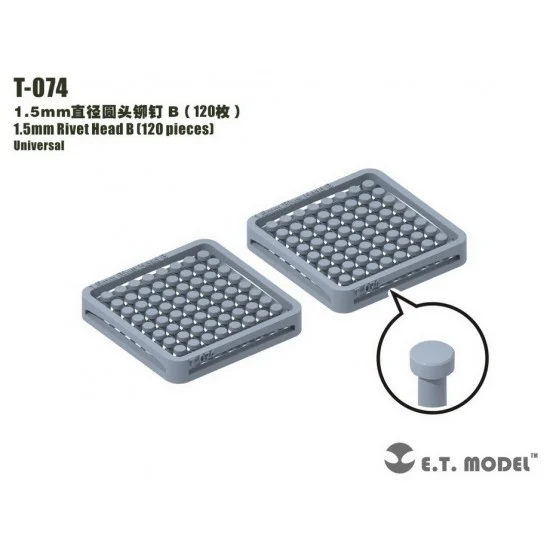 ET Model T-074 1.5mm Rivet Head B (120pcs)