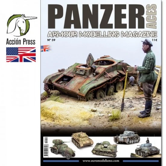Euro Modelismo PA059 Panzer Aces Magazine Issue No.59 (English Version) - Modelling Publication