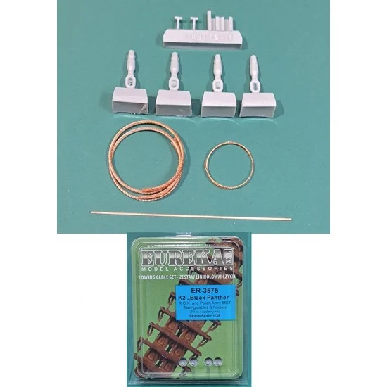 Eureka XXL ER-3575 1/35 K2 Black Panther MBT Towing Cables & Holders for Academy/HOBBY 2000 kits