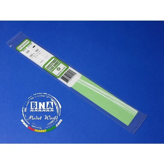 Evergreen 100 White Styrene Strip 0.25mm x 0.5mm (.01"x.02") 10pcs Length: 35cm (14") - Hobby Tools & Supplies