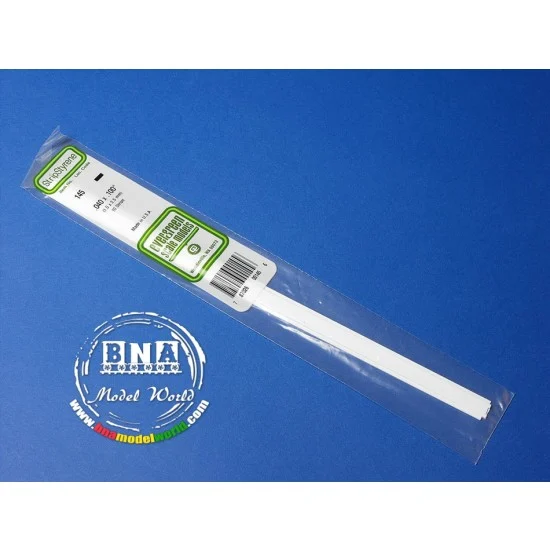Evergreen 145 White Styrene Strip 1.0mm x 2.5mm (.04"x.10") 10pcs Length: 35cm (14") - Hobby Tools & Supplies