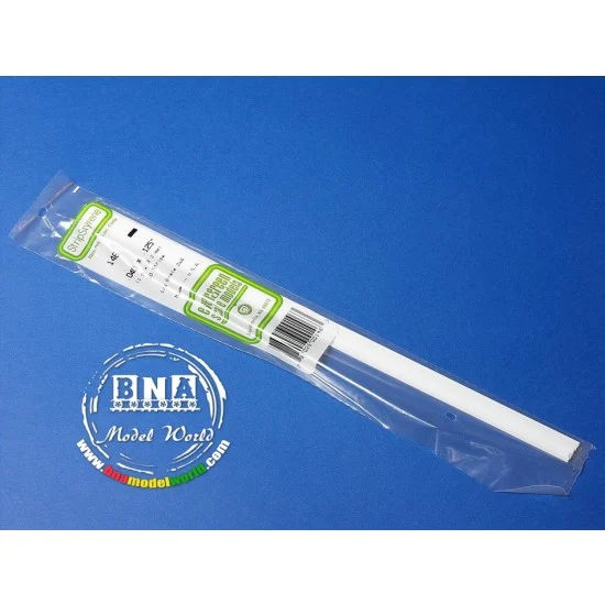 Evergreen 146 White Styrene Strip 1.0mm x 3.2mm (.04"x.125") 10pcs Length: 35cm (14") - Hobby Tools & Supplies