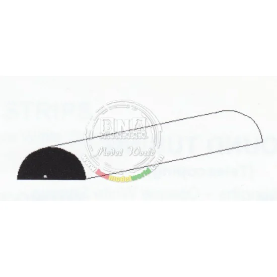 Evergreen 244 White Styrene Half Round Diameter: 3.2mm/.125" 3pcs Length: 35cm (14") - Hobby Tools & Supplies