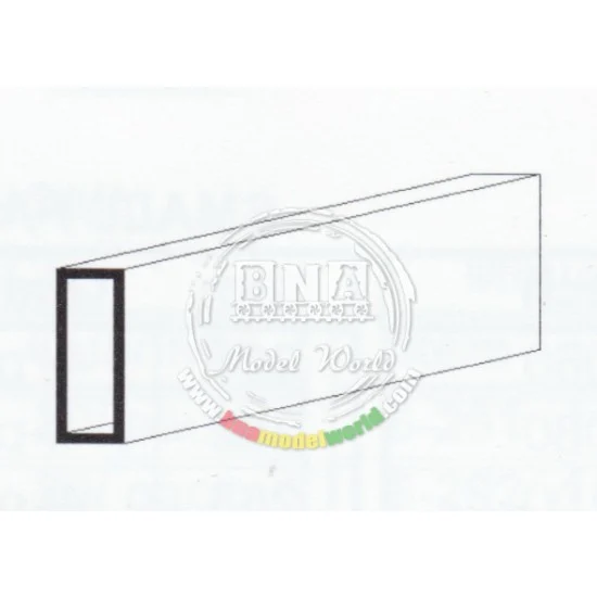 Evergreen 257 Styrene Rectangular Tubing (Size 3.2x6.3mm / .125"x.25") 3pcs Length: 35cm (14") - Hobby Tools & Supplies