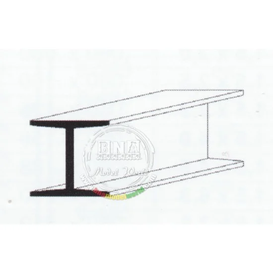 Evergreen 285 White Styrene H-Column 4.0mm /.156" 3pcs Length: 35cm (14")