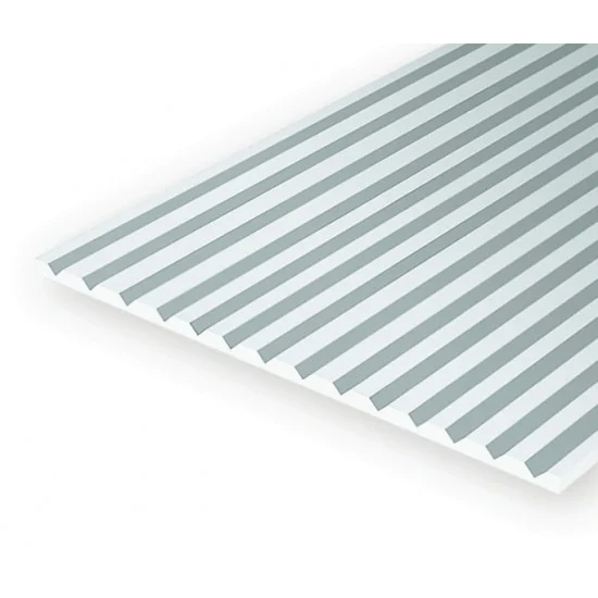 Evergreen 4188 Styrene V-Groove Siding (Spacing = 4.8mm;Width = 0.73mm) 1pcs Size: 15cmx30cm