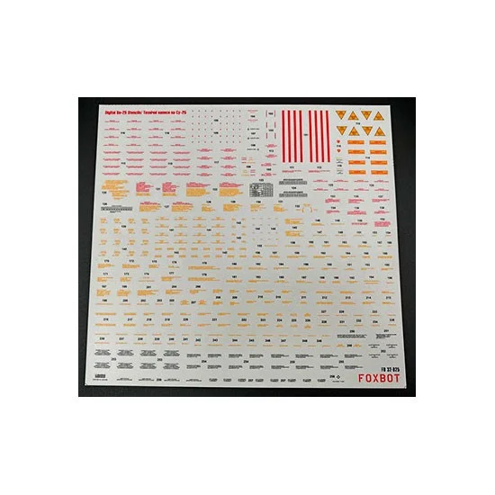 FOXBOT 32-026 1/32 Su-25 Frogfoot Stencils Decals for Trumpeter kit