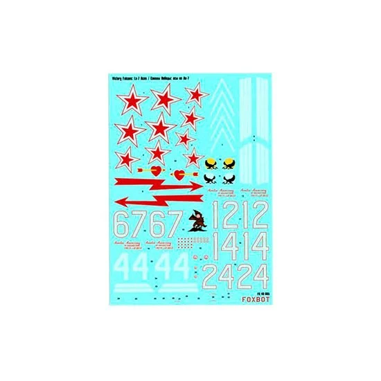 FOXBOT 48-005 1/48 Soviet Fighter Lavochkin La-7 Aces 'Victory Falcon' Decals for Academy/Eduard