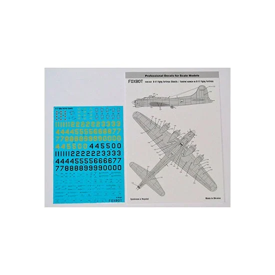 FOXBOT 48-032 1/48 B-17 Fluing Fortress Stencils Decals for Revell/HK Models/Hasegawa