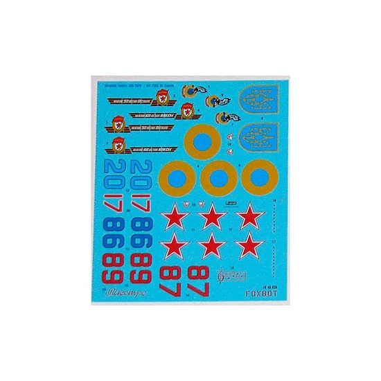 FOXBOT 48-035 1/48 Ukrainian Foxbats: MiG-25PDS Decals for ICM/Revell/Hasegawa kits