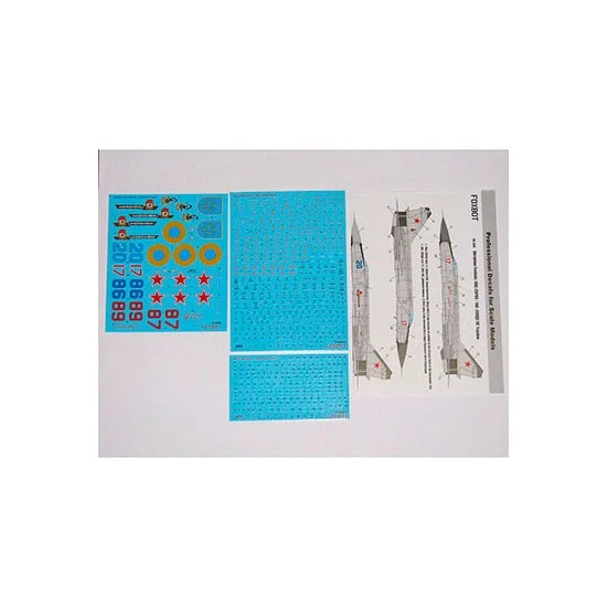 FOXBOT 48-035T 1/48 Ukrainian Foxbats: MiG-25PDS and Stencils Decals for ICM/Revell/Hasegawa
