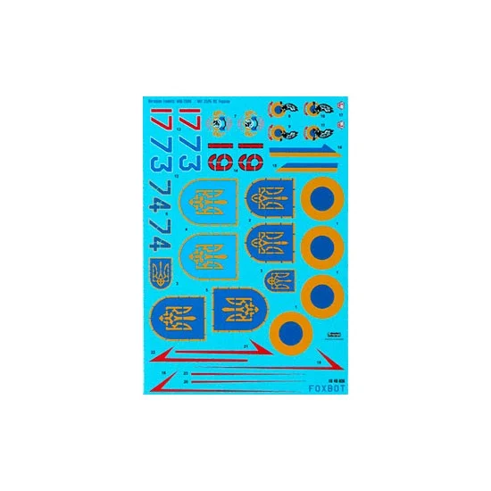 FOXBOT 48-036 1/48 Ukrainian Foxbats: MiG-25RB Decals for ICM/Revell/Hasegawa kits
