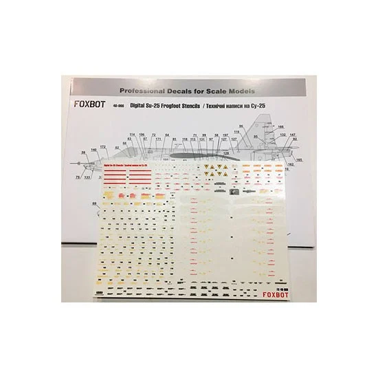 FOXBOT 48-066 1/48 Digital Sukhoi Su-25 Stencils Decals for Revell/KP/OEZ/Smer/MisterCraft