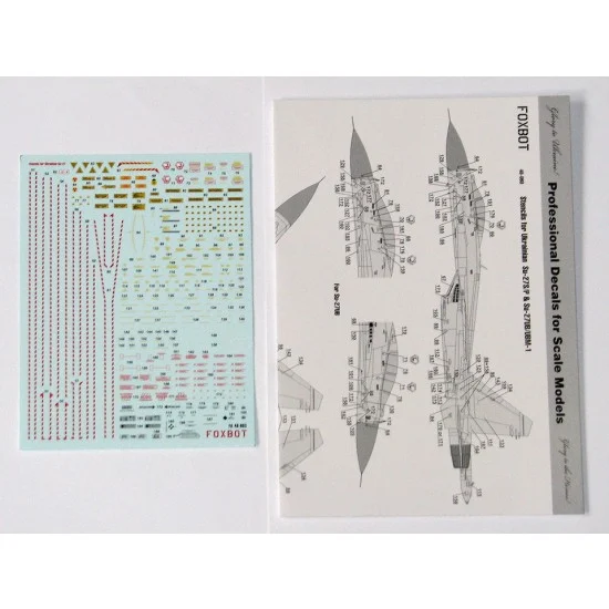 FOXBOT 48-093 1/48 Ukrainian Su-27 and Su-27UB Stencils Decals for Academy/Eduard/GWH