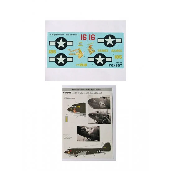 FOXBOT 72-020A 1/72 Douglas C-47 Skytrain/Dakota ''Pin-Up Nose Art'' Decals Part #4