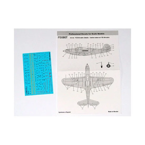 FOXBOT 72-031 1/72 P-39 Airacobra Stencils Decals for Academy/Airfix/Hobby Boss/Revell