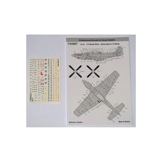 FOXBOT 72-046 1/72 P-51 Mustang Stencils Decals for Academy/Hasegawa/Heller/Revell/Italeri/Tamiya