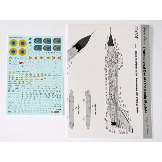 FOXBOT 72-078 1/72 Ukrainian AF Sukhoi Su-24M Stencils Decals for Trumpeter/Dragon kits