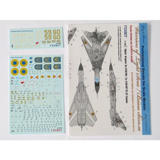 FOXBOT 72-080T 1/72 Ukrainian AF Sukhoi Su-24M/MR Digital and Stencils 72-078 Decals