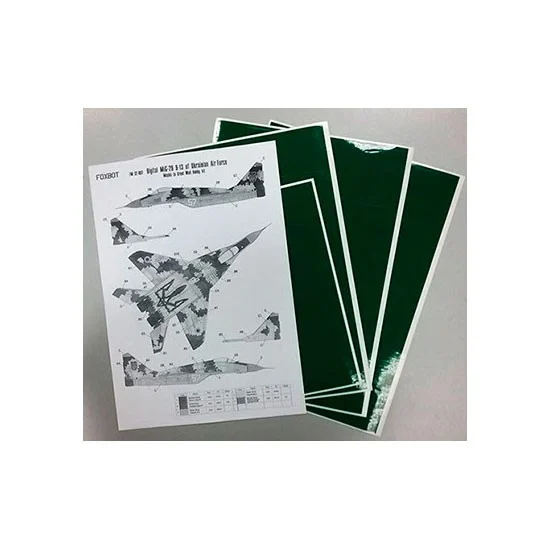 FOXBOT FM 32-002 1/32 Mikoyan MiG-29 9-13, Ukranian AF, Digital Camo Masks for Trumpeter/Revell