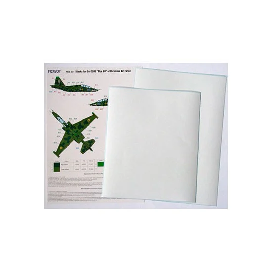 FOXBOT FM 32-012 1/32 Su-25UB Blue 60, Ukranian AF, Clover Camouflage Masks for Trumpeter kit