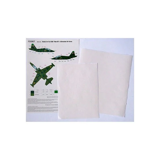 FOXBOT FM 32-013 1/32 Su-25UB Blue 65, Ukranian AF, Clover Camouflage Masks for Trumpeter kit