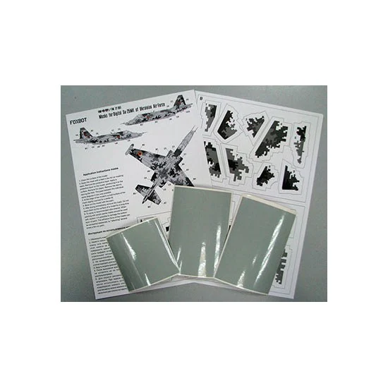 FOXBOT FM 72-001 1/72 Digital Sukhoi Su-25M1, Ukranian AF, Digital Camo Masks for ART-model kit