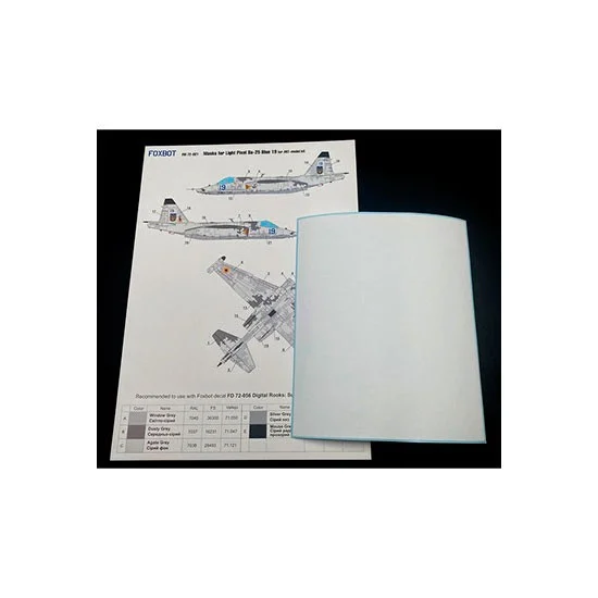 FOXBOT FM 72-021 1/72 Sukhoi Su-25 'Blue 19', Ukranian AF, Light Pixel Camo Masks for ART-model