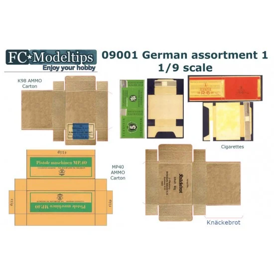 FC Model Trend 09001 1/9 WWII German Assortment Set #1 - Scenics & Diorama