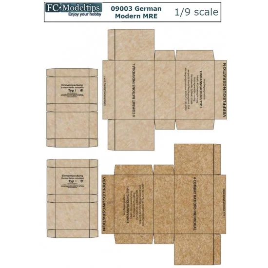 FC Model Trend 09003 1/9 Modern German MRE - Scenics & Diorama