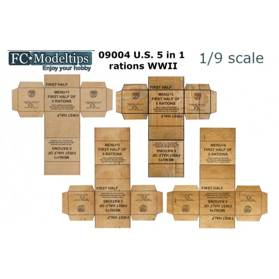 FC Model Trend 09004 1/9 US 5 In 1 Rations - Scenics & Diorama