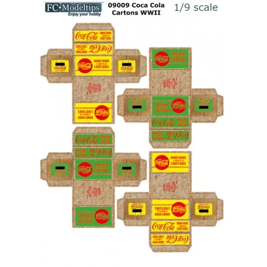 FC Model Trend 09009 1/9 WWII Coca Cola Cartons - Scenics & Diorama
