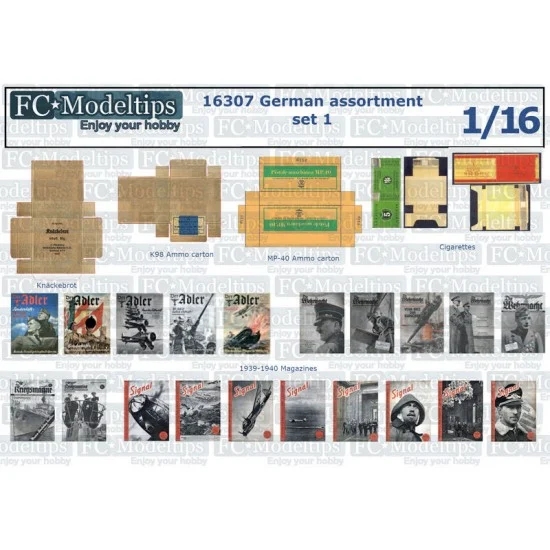 FC Model Trend 16307 1/16 German Miscelanea set - Scenics & Diorama