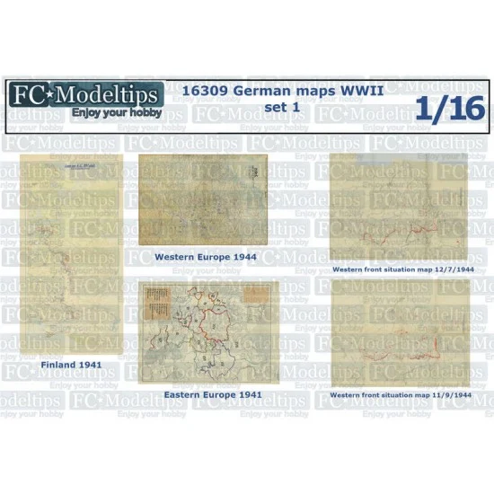 FC Model Trend 16309 1/16 WWII German Maps - Scenics & Diorama