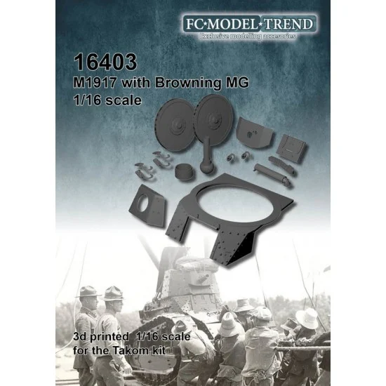 FC Model Trend 16403 1/16 M1917 with Browning MG Detail Set for Takom Model - Military Vehicles & Tanks