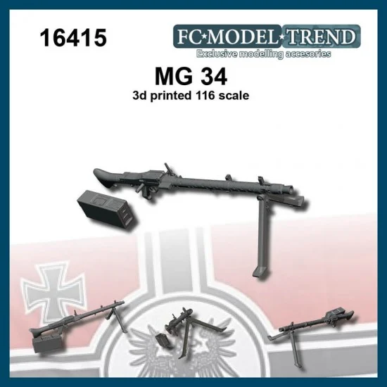 FC Model Trend 16415 1/16 German Maschinengewehr 34 MG34 Machine Gun - Model Figures