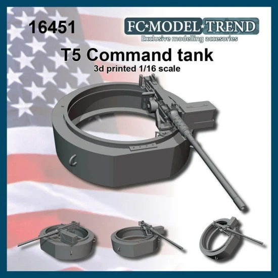 FC Model Trend 16451 1/16 T5 Stuart Command Tank Turret - Military Vehicles & Tanks