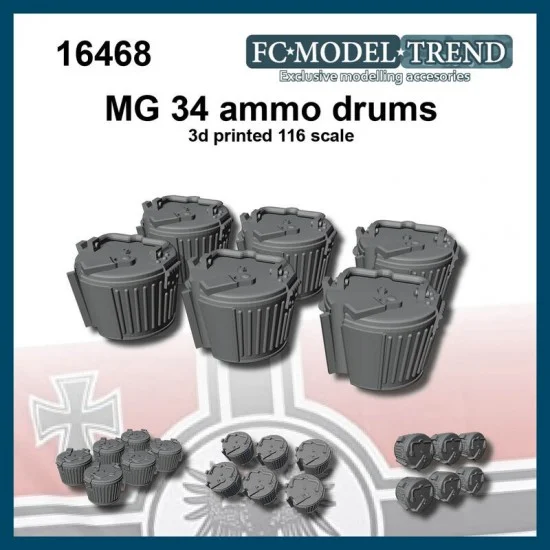 FC Model Trend 16468 1/16 MG-34 Ammo Drums
