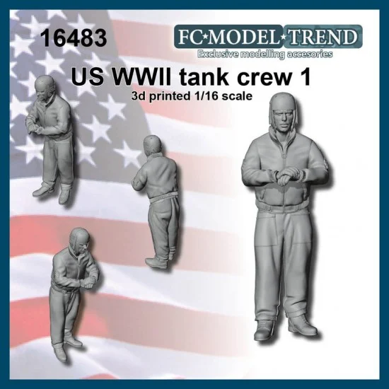 FC Model Trend 16483 1/16 WWII US Tank Crew - Model Figures