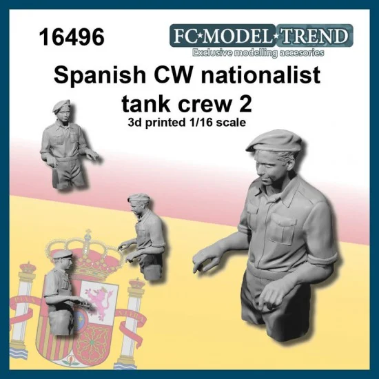 FC Model Trend 16496 1/16 Spanish CW Nationalist Tank Crew Vol. 2 - Model Figures