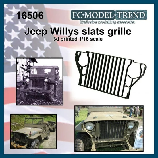 FC Model Trend 16506 1/16 Jeep Willys Slates Early Grille - Military Vehicles & Tanks