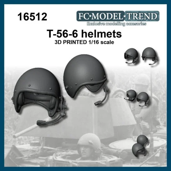 FC Model Trend 16512 1/16 T-56-6 Helmets (2pcs)