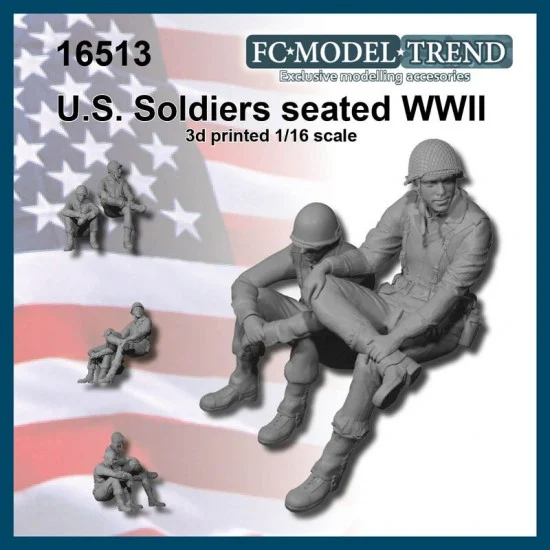 FC Model Trend 16513 1/16 WWII US Soldiers Seated - Model Figures