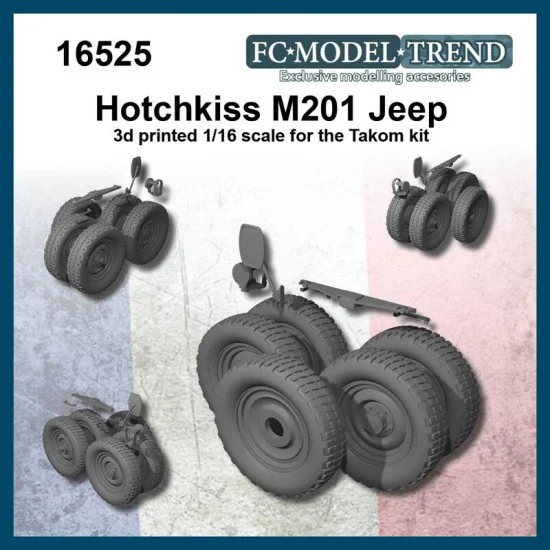 FC Model Trend 16525 1/16 Hotchkiss M201 Jeep Detail Set for Takom kits - Military Vehicles & Tanks