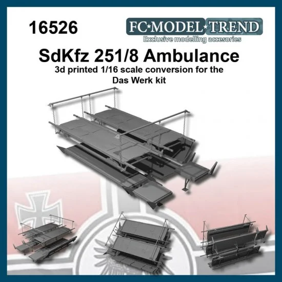 FC Model Trend 16526 1/16 Sdkfz 251/8 Ambulance Conversion set for Das Werk kit - Military Vehicles & Tanks