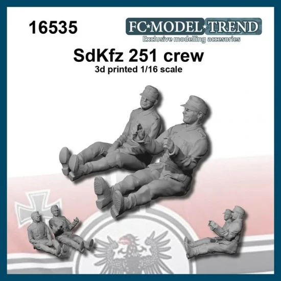 FC Model Trend 16535 1/16 Sdkfz 251 Crews - Model Figures