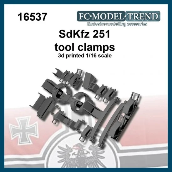 FC Model Trend 16537 1/16 Sdkfz 251 Tool Clamps - Military Vehicles & Tanks