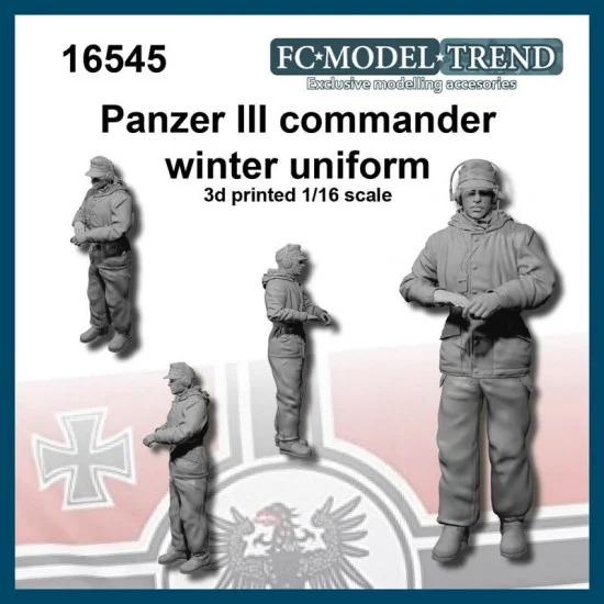 FC Model Trend 16545 1/16 Panzer III Commander In Winter Uniform - Model Figures